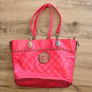 Elegant Pink Quilted effect Tote Bag